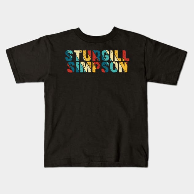 Retro Color - Sturgill Simpson Kids T-Shirt by Arestration